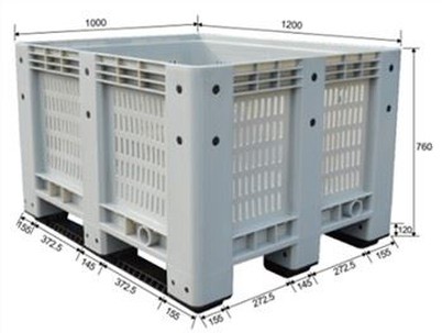 Katta shamollatiladigan palletlar qutisi