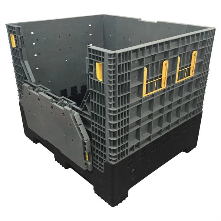 Stackable Hdpe yig'iladigan plastik palletlar qutisi